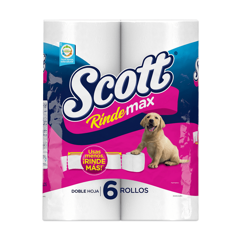 PAPEL HIGIÉNICO SCOTT RINDEMAX X 6 UNIDADES