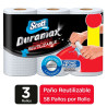 TOALLA DE COCINA SCOTT DURAMAX 3 ROLLOS X 58 PAÑOS CADA UNO